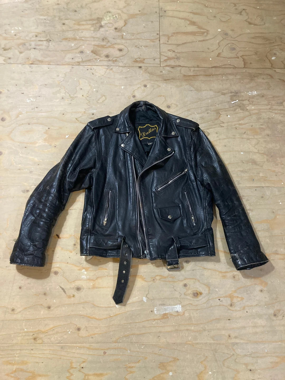 Vintage Leather Biker Jacket - Etsy | Etsy (US)