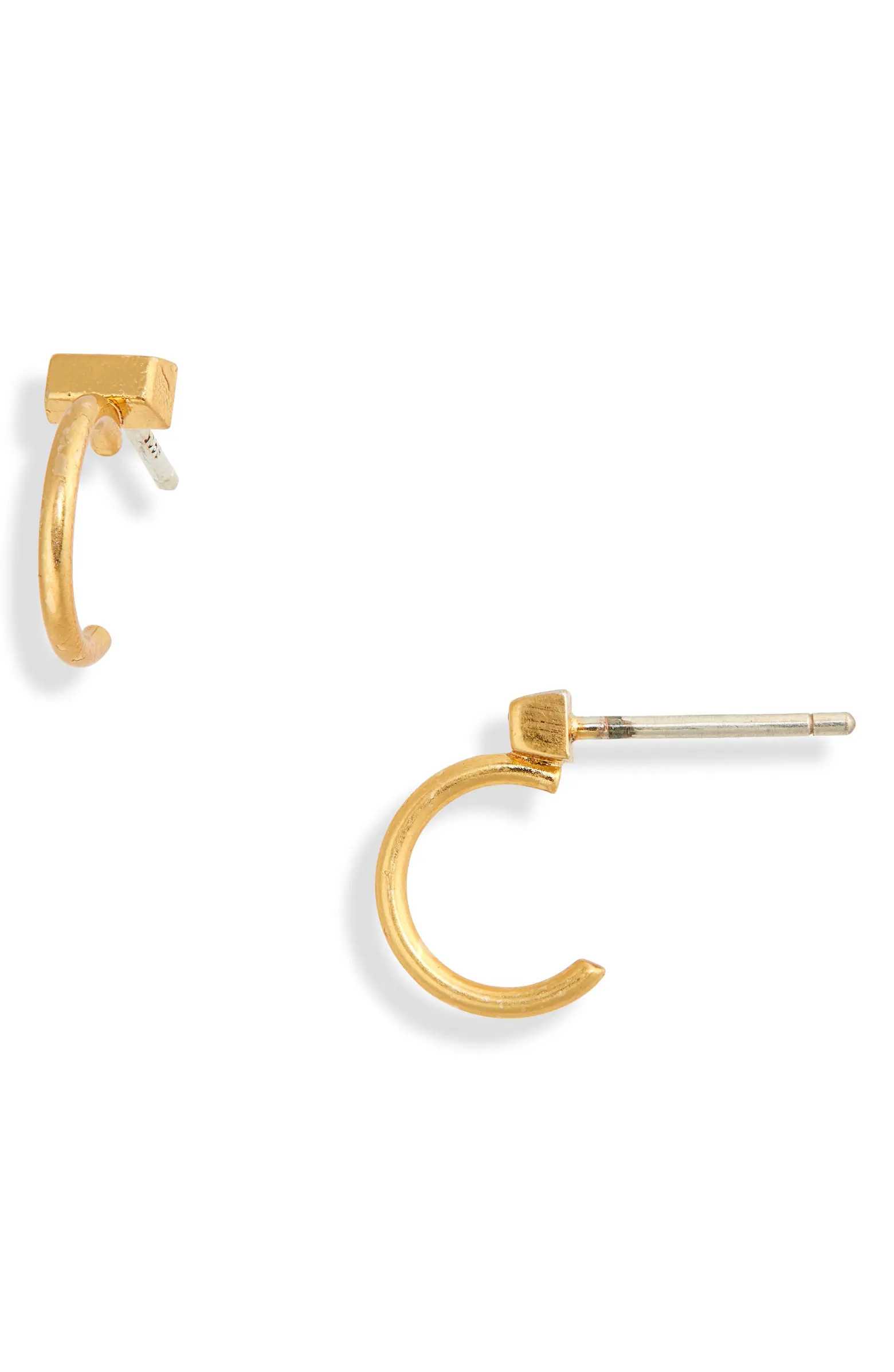Madewell Bar Huggie Stud Earrings | Nordstrom | Nordstrom