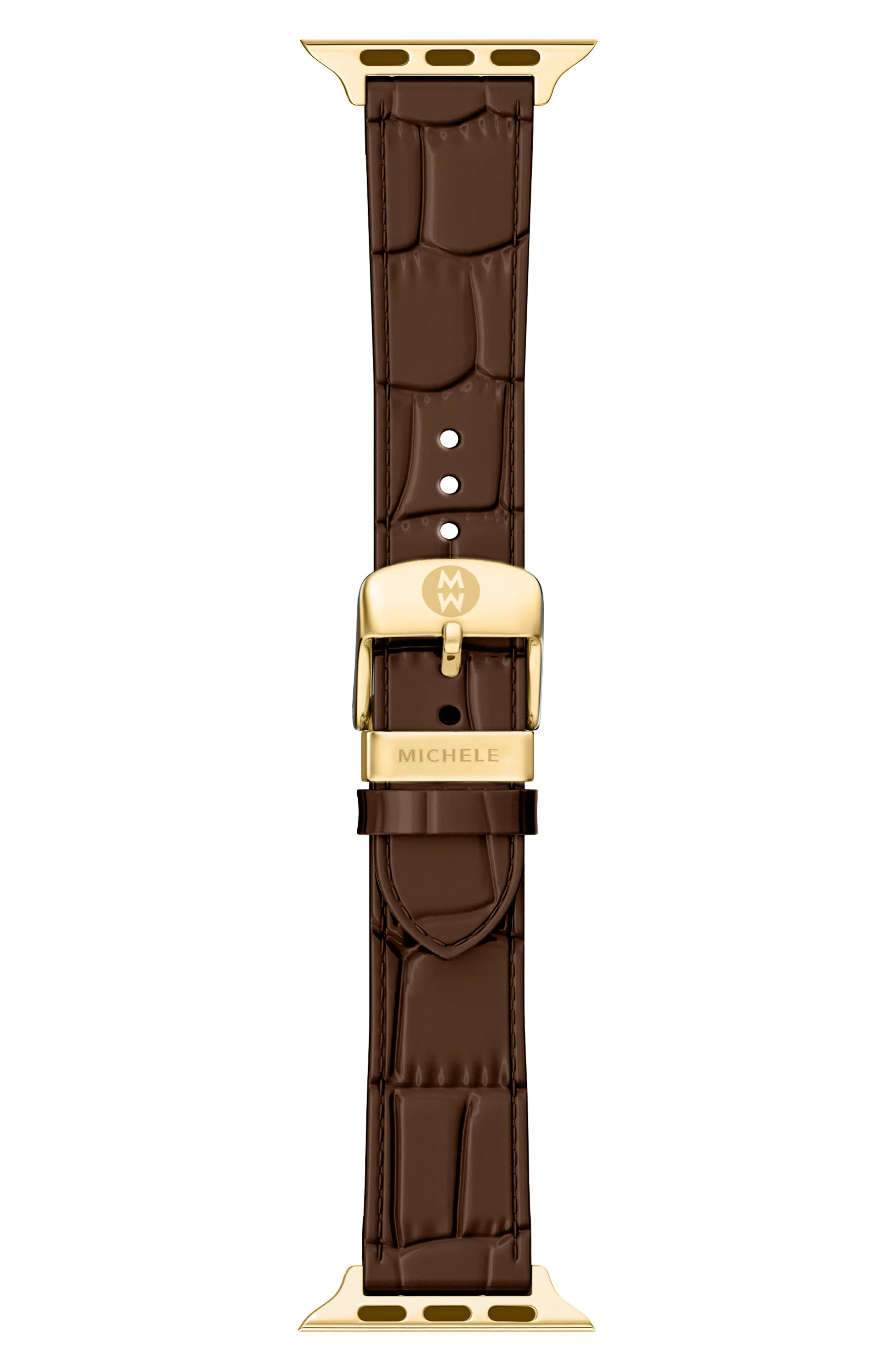 Croc Embossed Leather 20mm Apple Watch\u00ae Watchband (Women) | Nordstrom | Nordstrom