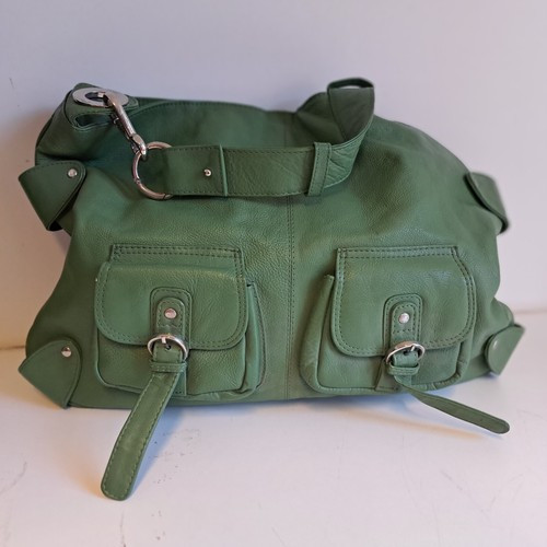 Tommy & Kate Green Leather Shoulder Bag | eBay UK
