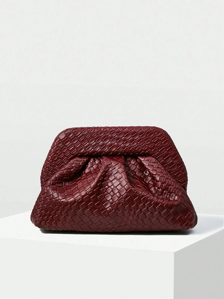 MOTF PREMIUM FASHIONABLE SOLID COLOR PU LEATHER TEXTURED WRISTLET CLUTCH BAG FOR WOMEN, COMMUTE, ... | SHEIN