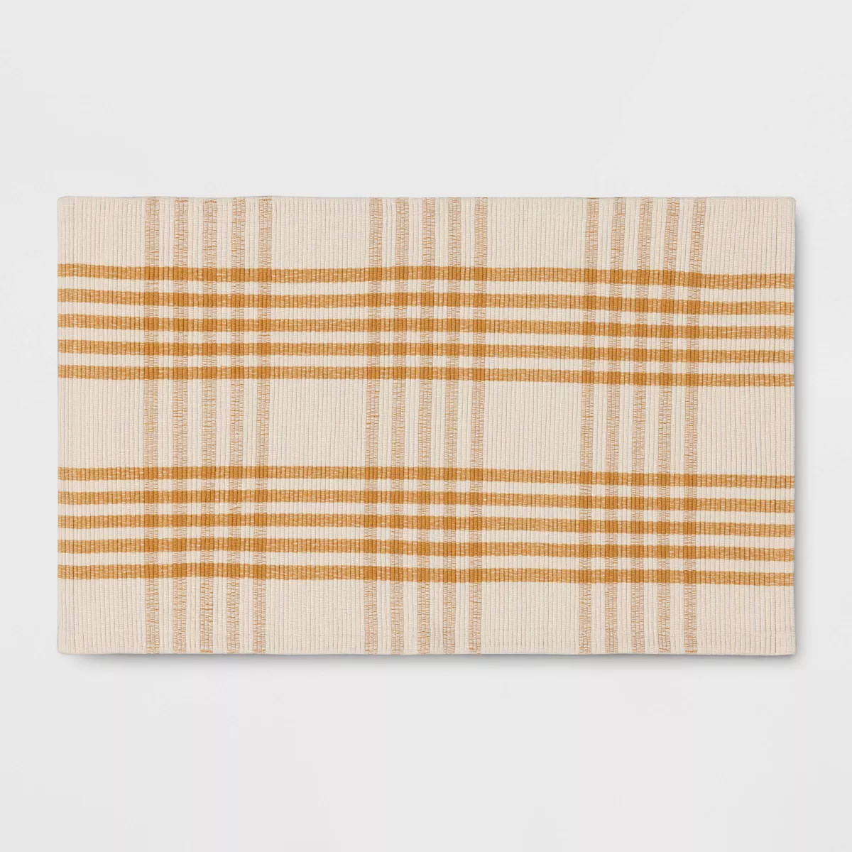 1'8"x2'10" Plaid Rectangle Woven Indoor Accent Rug Gold - Threshold™ | Target
