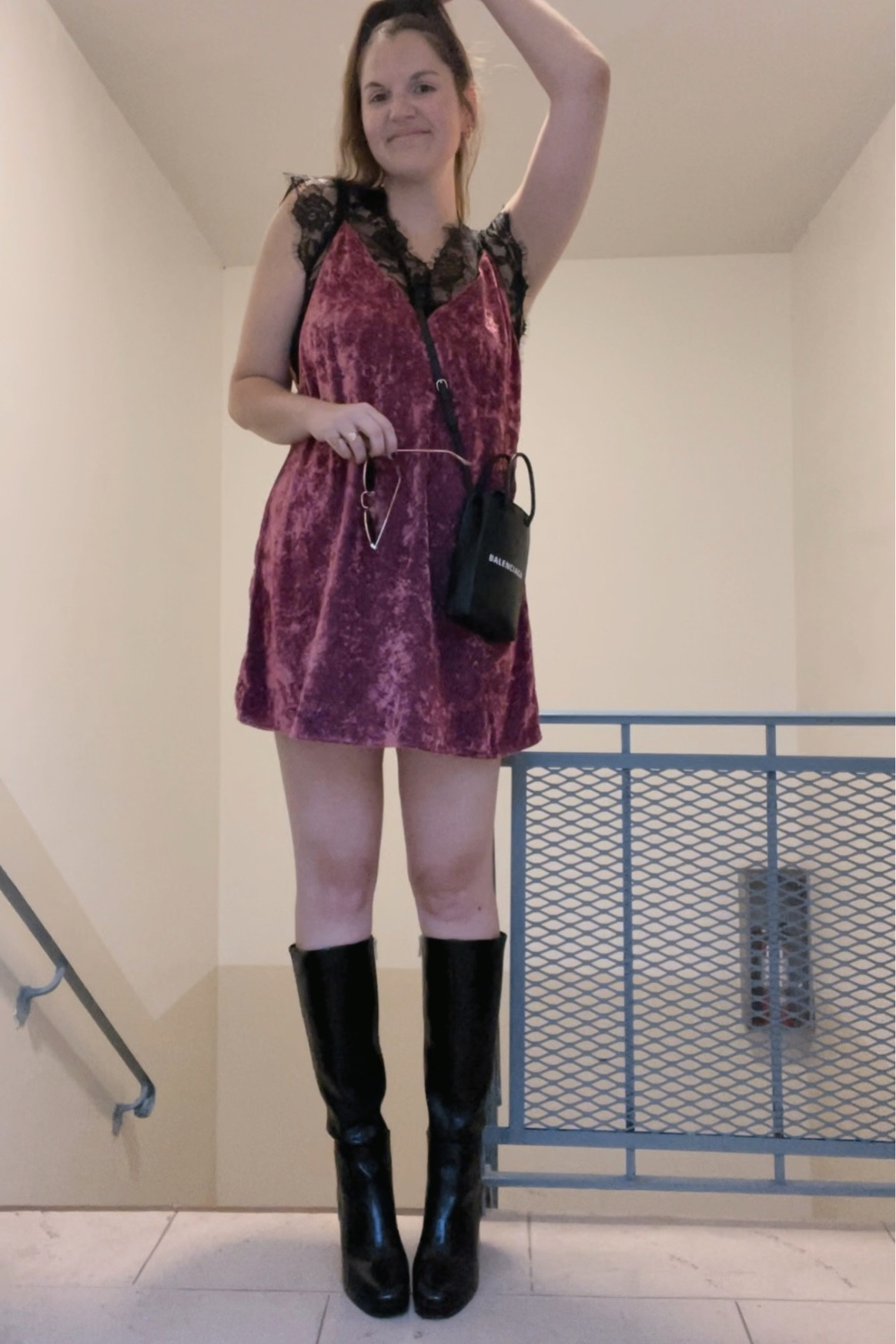 ASOS Topshop velvet mini slip dress in pink with contrast black lace, on sale now, pink and black, fall / winter, spring / summer, budget friendly, affordable, date night, under $50, ASOS DESIGN Candice heeled platform knee boots in black, comfy shoes, harry styles concert outfit, balenciaga crossbody bag, small purse, gold jewelry, Amazon, rings, hoop earrings set, rayban sunglasses 

#LTKsalealert #LTKunder50 #LTKunder100