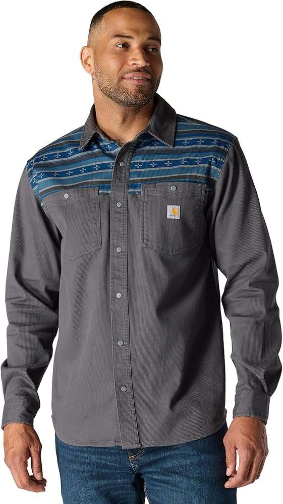 Carhartt Mens Montana Rugged Flex Relaxed Fit Corduroy Long-Sleeve Shirt | Amazon (US)