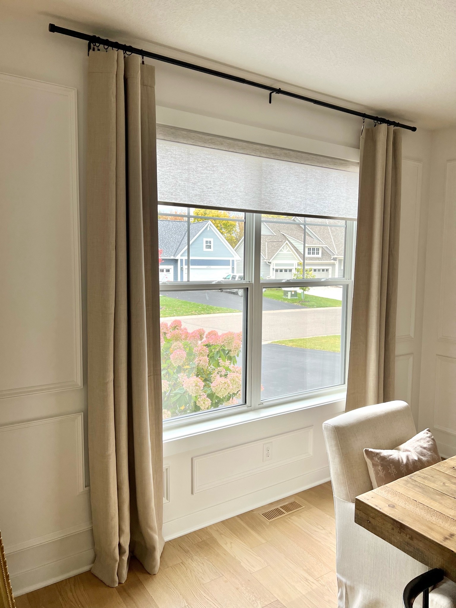 Drapery, drapes, curtains, curtain rod and clips 
Amazon curtains 
Hemmed with heat & bond hem adhesive 

#LTKunder100 #LTKunder50 #LTKhome