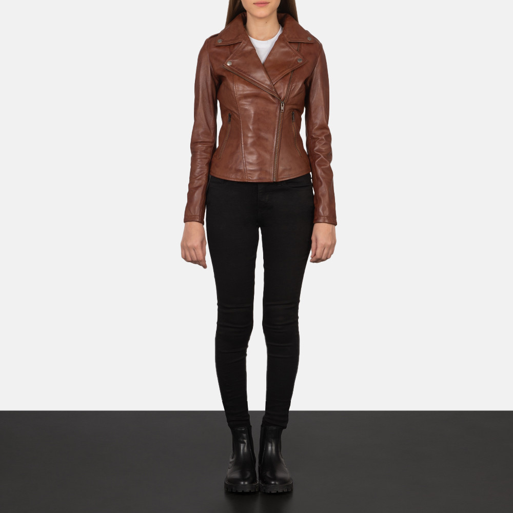 Flashback Brown Leather Biker Jacket | The Jacket Maker