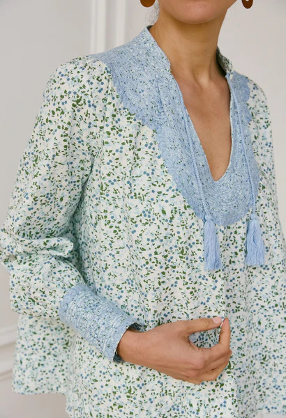 Beatriz Azul Blusa | Mi Golondrina