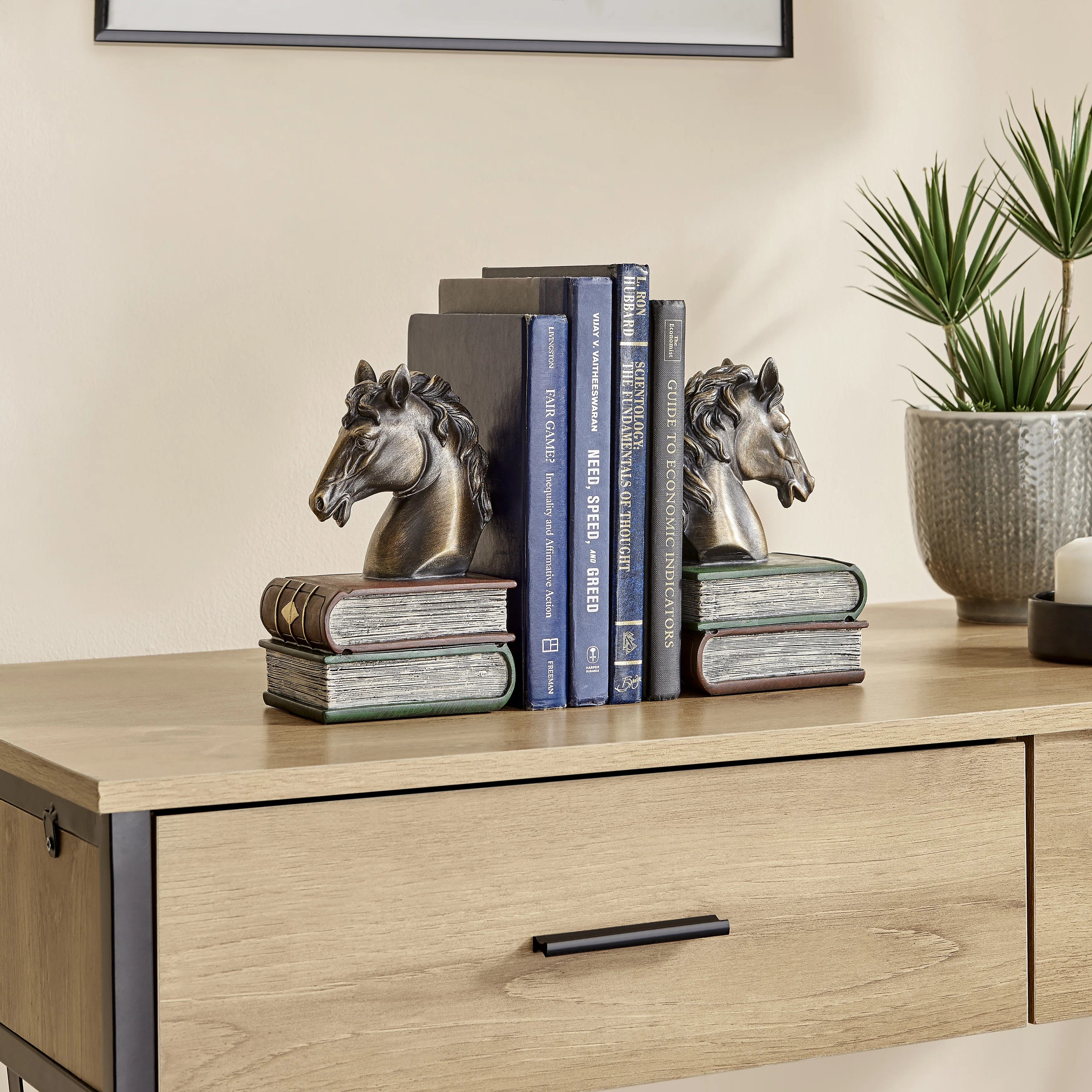 Gracie Oaks Nolley Horses on Books Non Skid Bookends | Wayfair | Wayfair North America