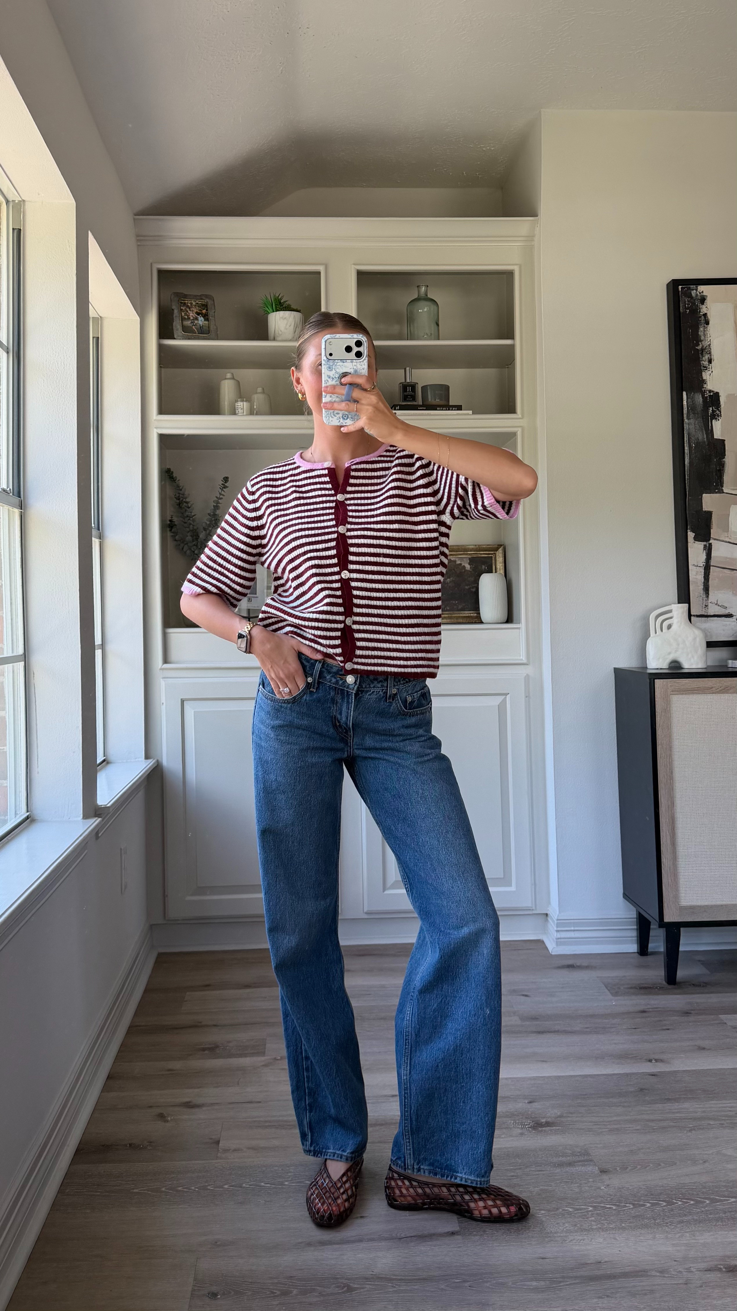 Cutest amazon striped cardigan for fall! Wearing S in cardigan, 26 in denim  

 #LTKootd #LTKmomlife