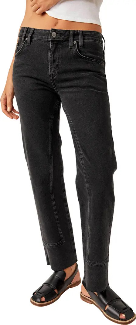 We the Free Risk Taker Raw Hem Straight Leg Jeans | Nordstrom