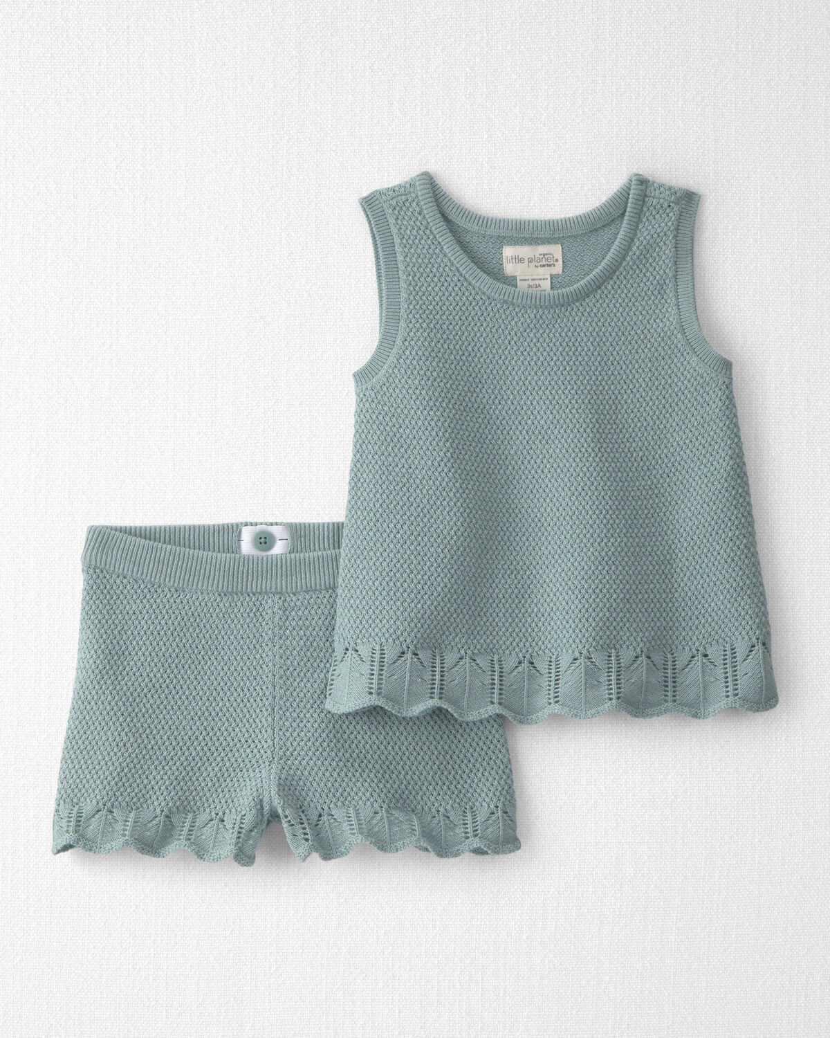 Toddler Girl 2-Piece Organic Cotton Knit Top & Short Set | Carter's Inc