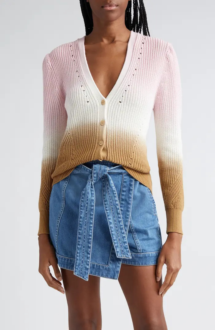Parula Dip Dye Cotton Cardigan | Nordstrom