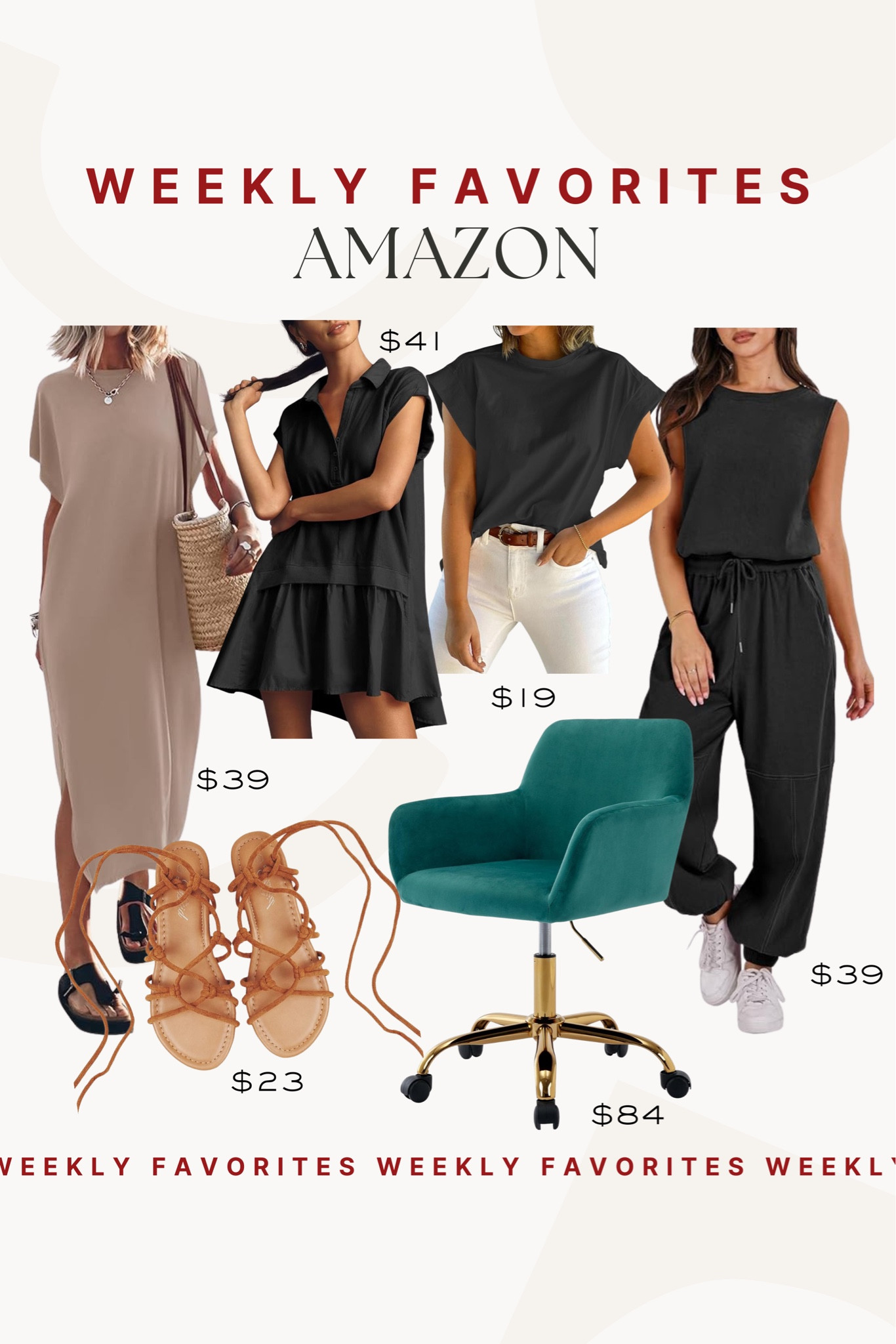 Rounding up this weeks amazon favorites! The best makeup chair is still in stock!

Amazon, amazon fashion, Amazon finds, amazon t-shirt dress, amazon dress, amazon black top, amazon romper, amazon sandals, vanity chair, makeup chair

#LTKfindsunder50 #LTKfindsunder100 #LTKSeasonal