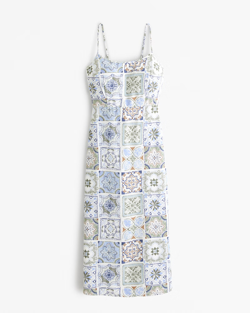 Women's Scoopneck Slip Midi Dress | Women's New Arrivals | Abercrombie.com | Abercrombie & Fitch (US)