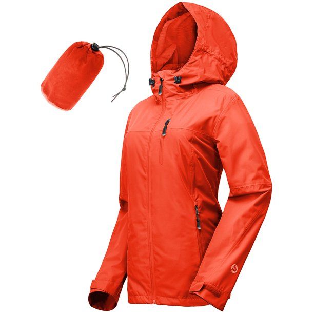 33,000ft Packable Rain Jacket Women Lightweight Waterproof Raincoat with Hood Cycling Bike Jacket... | Walmart (US)