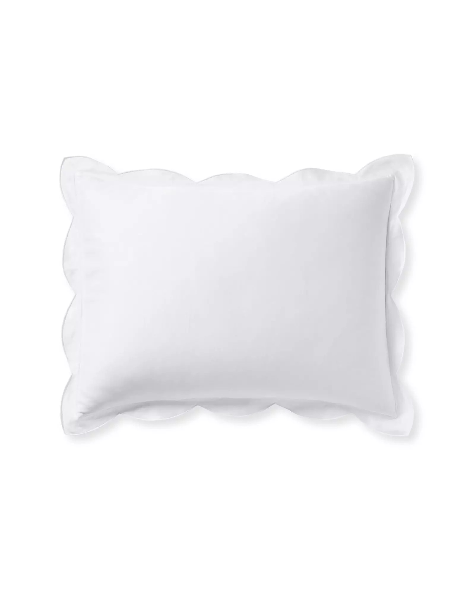 Scallop Sateen Sham | Serena and Lily