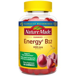 Nature Made Energy Vitamin B12 1000 mcg, Cherry & Mixed Berry Flavored Gummy Vitamins, 80 CT | CVS Health