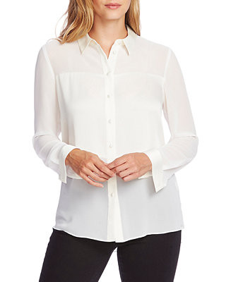 Vince Camuto Chiffon Blouse & Reviews - Tops - Women - Macy's | Macys (US)