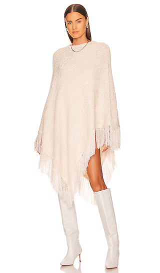 Mix Stitch Poncho in Cream | Revolve Clothing (Global)