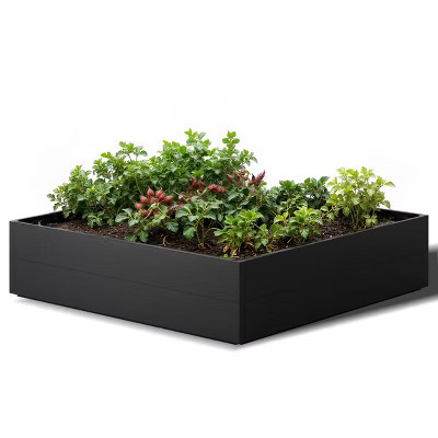 SEVOBAL Planters Outdoor Rectangle Garden Bed Planter Box Planter Herbs-Large Garden Bed Kit for Vegetables Flowers Herbs, Black, 47.24"*47.24"*11.81" | Target