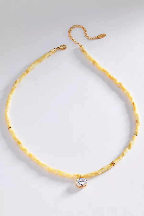 Beaded Shell Pendant Necklace | Anthropologie (US)