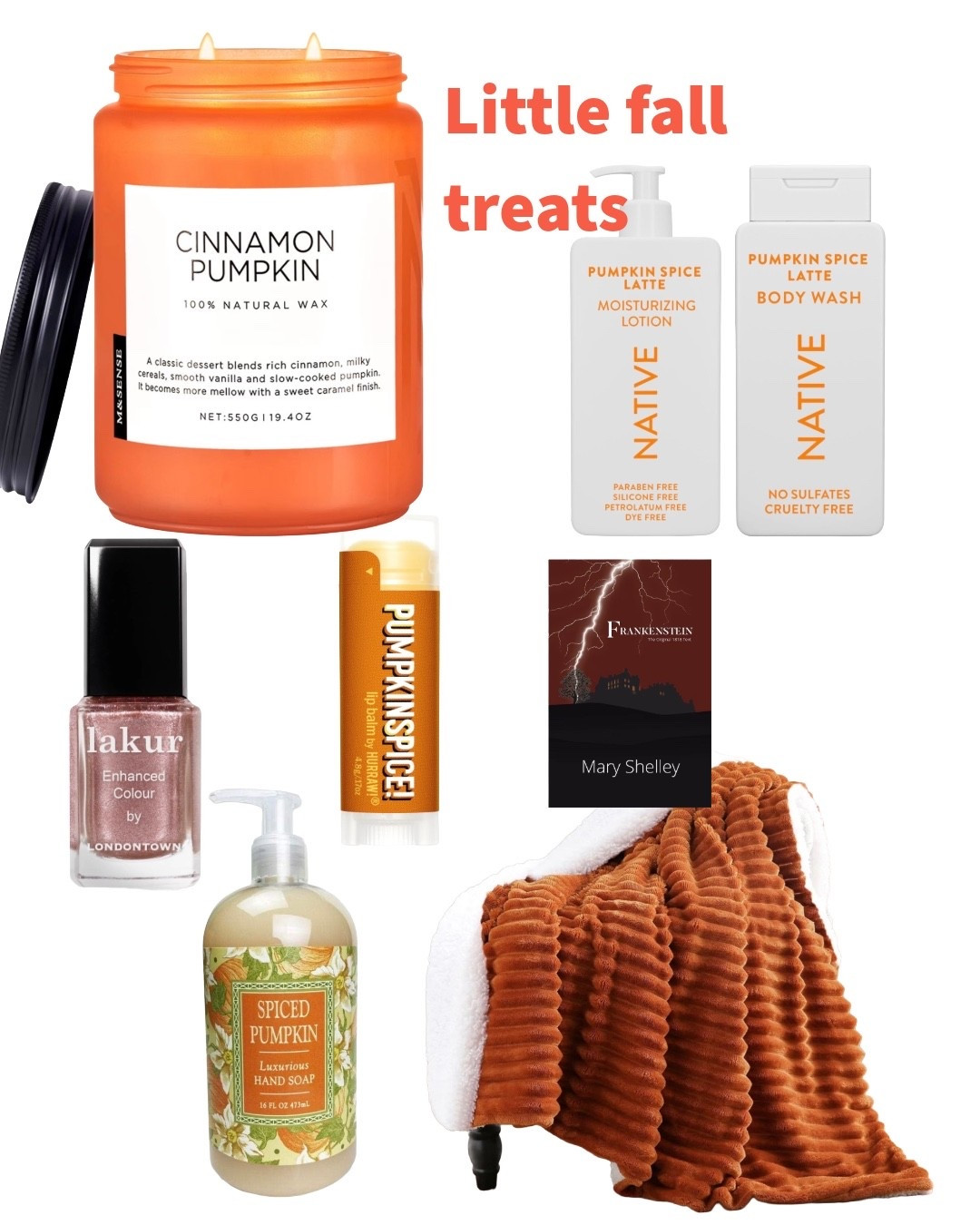 Ready for some fall treats? I’m currently enjoying the Native Pumpkin Spice set, the nail polish & reading Frankenstein! The rest is on my shopping list!

#LTKSeasonal #LTKselfcare #LTKHome