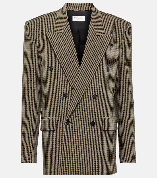 Oversized checked wool-blend blazer | Mytheresa (UK)