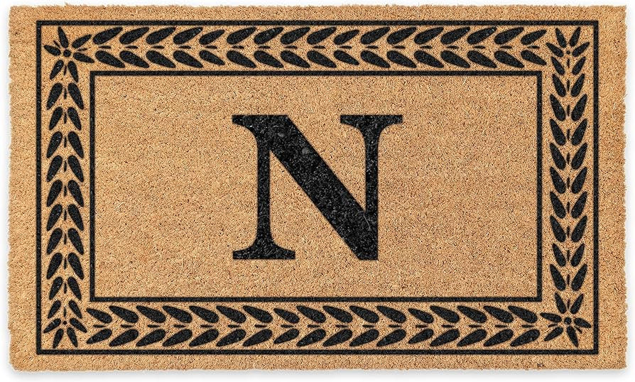 COCO MATS 'N MORE Coir Personalized Doormats Monogrammed (22" x 36") - Made in USA, Tough Coir Cl... | Amazon (US)