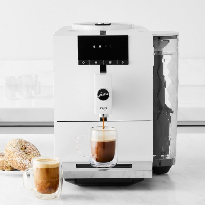 JURA ENA 4 Fully Automatic Espresso Machine in Nordic White | Williams-Sonoma
