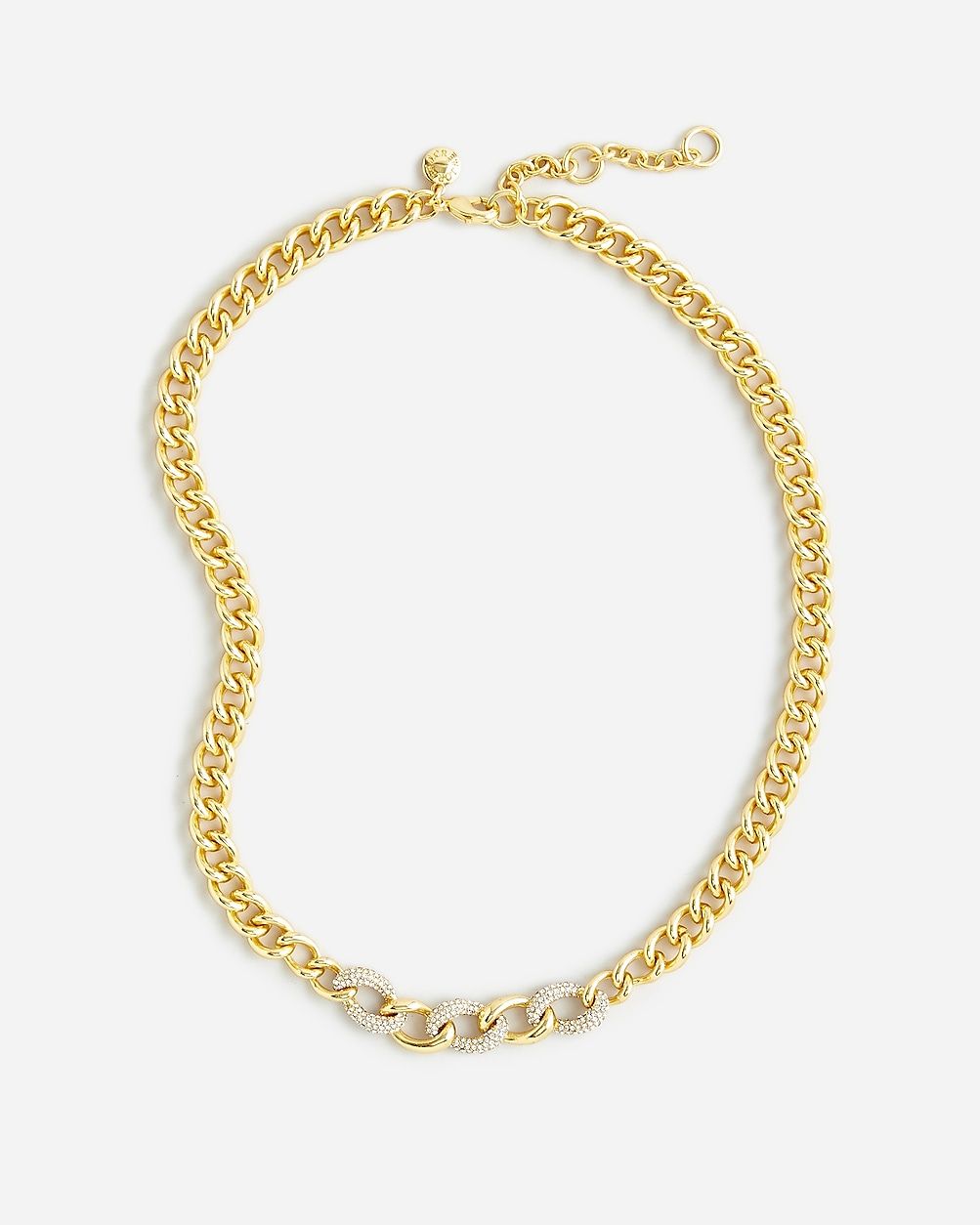 Pavé crystal chain necklace | J.Crew US