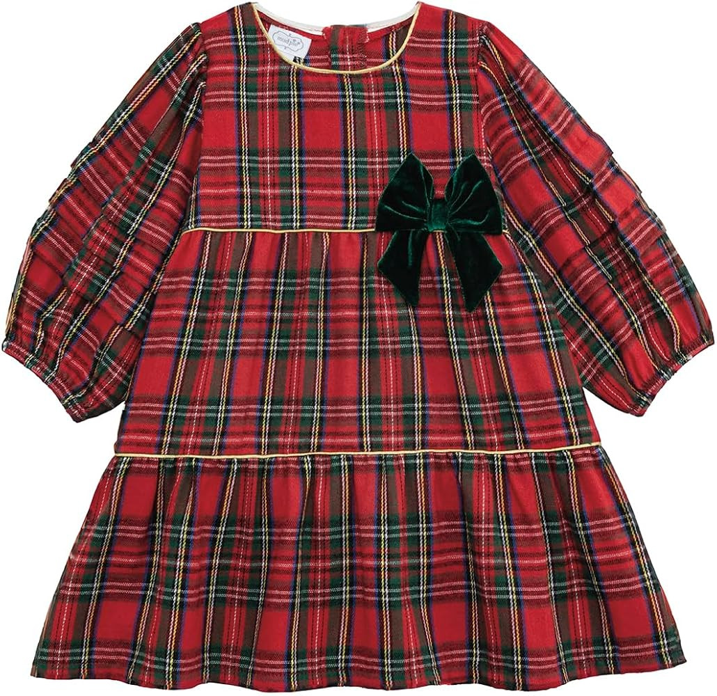 Mud Pie Baby-Girls Mud Pie Kids Christmas Tartan Tier Dress | Amazon (US)