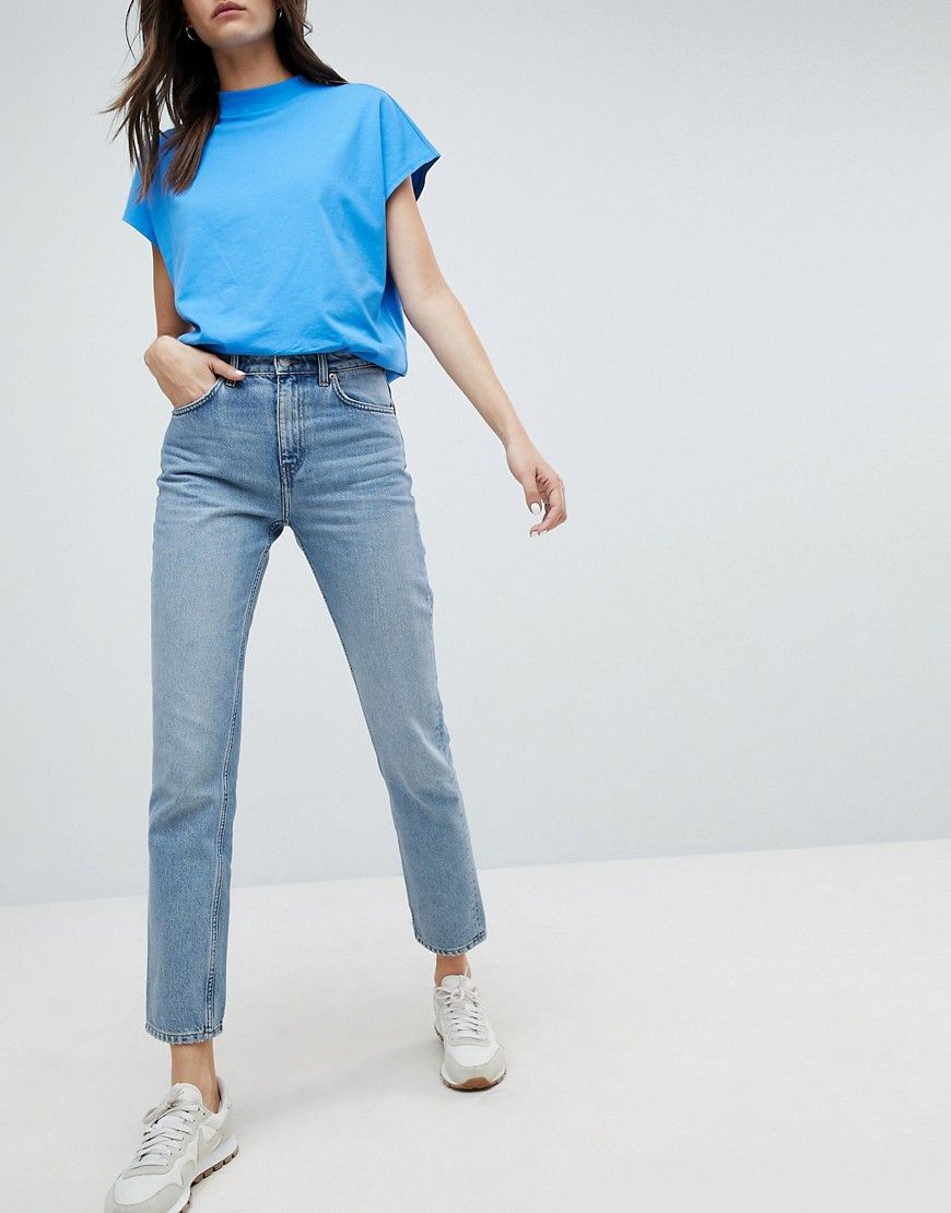Weekday Seattle High Waist Mom Jeans - Blue | ASOS US
