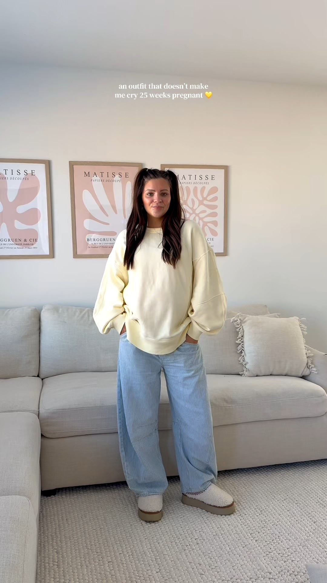 i’m 5’4 and wearing a small in the pants and medium in the top 💛 also sized up a whole size from my regular size in the shoes cause they’re so fluffy!

#LTKBump #LTKmomlife #LTKgrwm