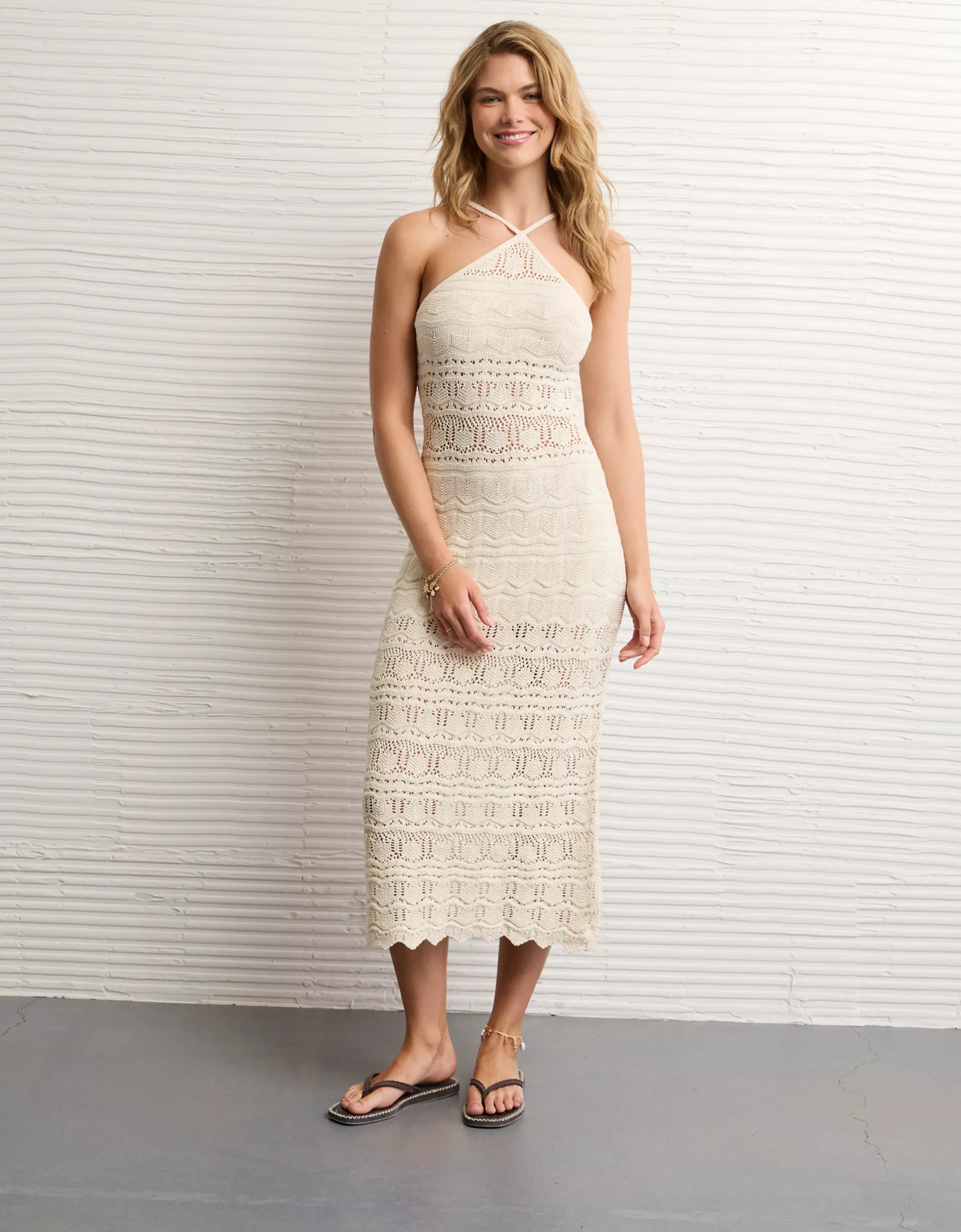 AE Halter Sweater Midi Dress | American Eagle Outfitters (US & CA)