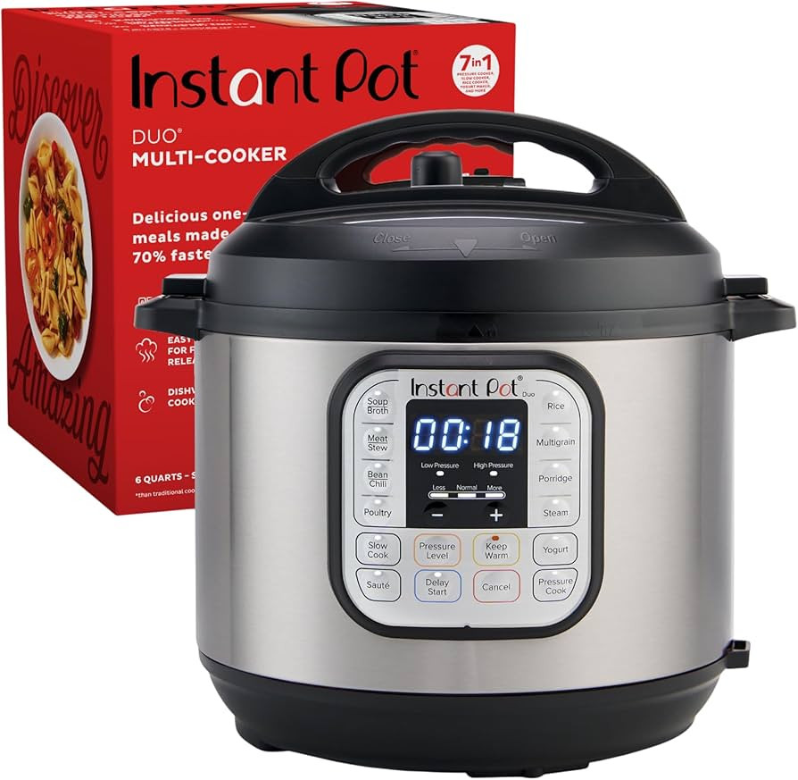 Instant Pot Duo 7-in-1 Electric Pressure Cooker, Slow Cooker, Rice Cooker, Steamer, Sauté, Yogur... | Amazon (US)