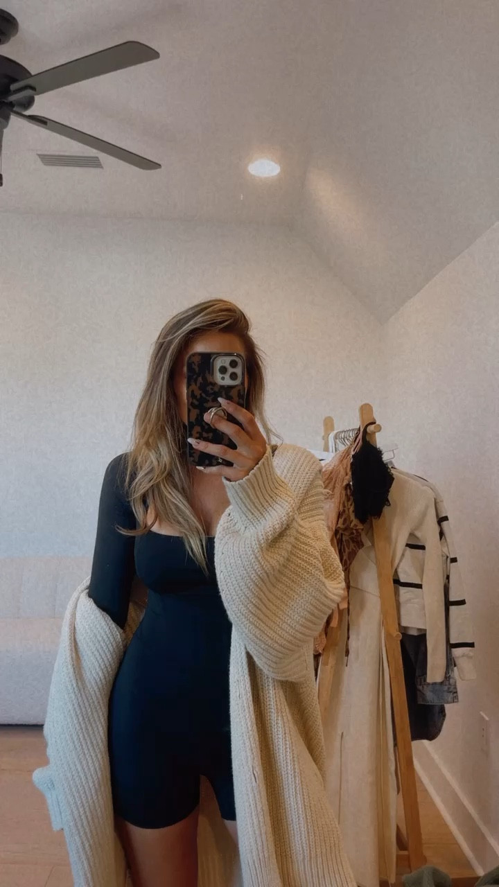 Workout style 
Xs in bike short onsie


#LTKfitness #LTKSeasonal #LTKHolidaySale