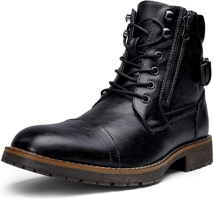Vostey Men's Motorcycle Boots Business Casual Chukka Boot for Men | Amazon (US)