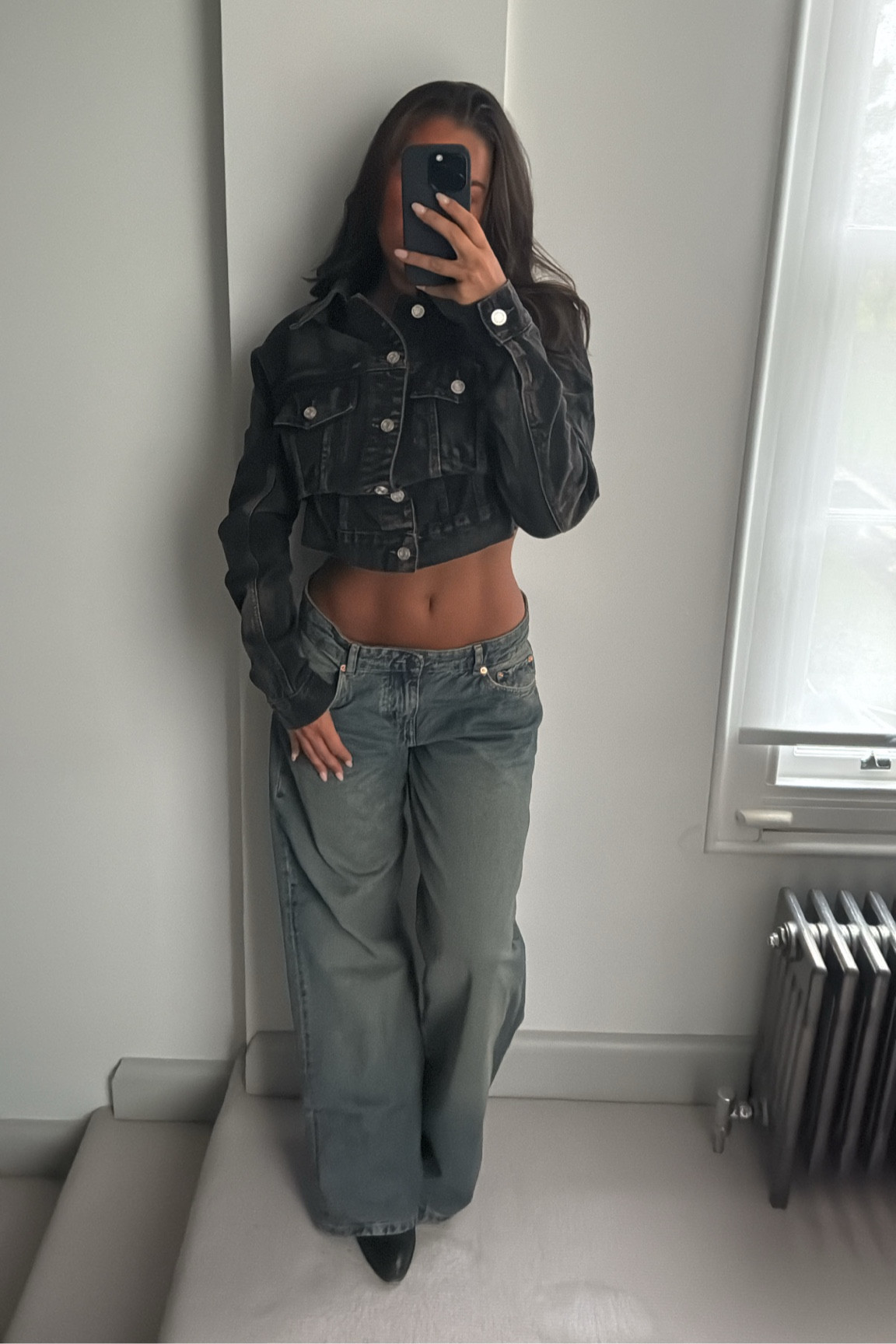 cropped denim jacket, double denim, denim outfit 

#LTKuk #LTKeurope #LTKstyletip