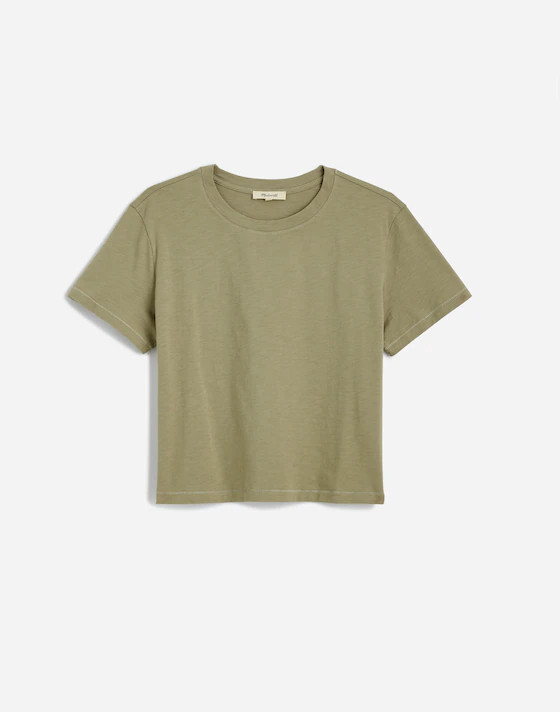 The Easy Crop Crewneck Tee in Soft Slub | Madewell