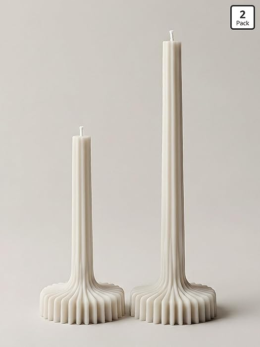 LAWA Set of 2 Vase Candle - Beautiful Handmade Pillar Unscented Soy Wax Elegant Aesthetic Candle ... | Amazon (US)
