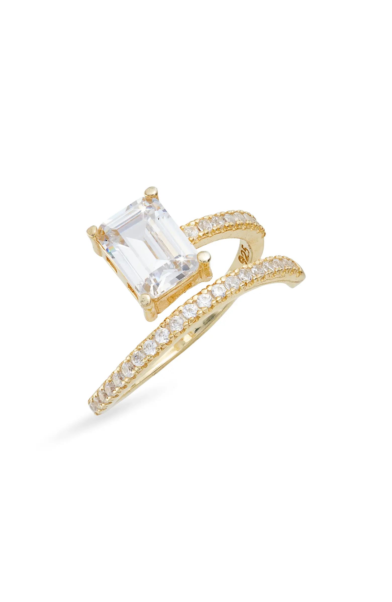 Cubic Zirconia Bypass Statement Ring | Nordstrom