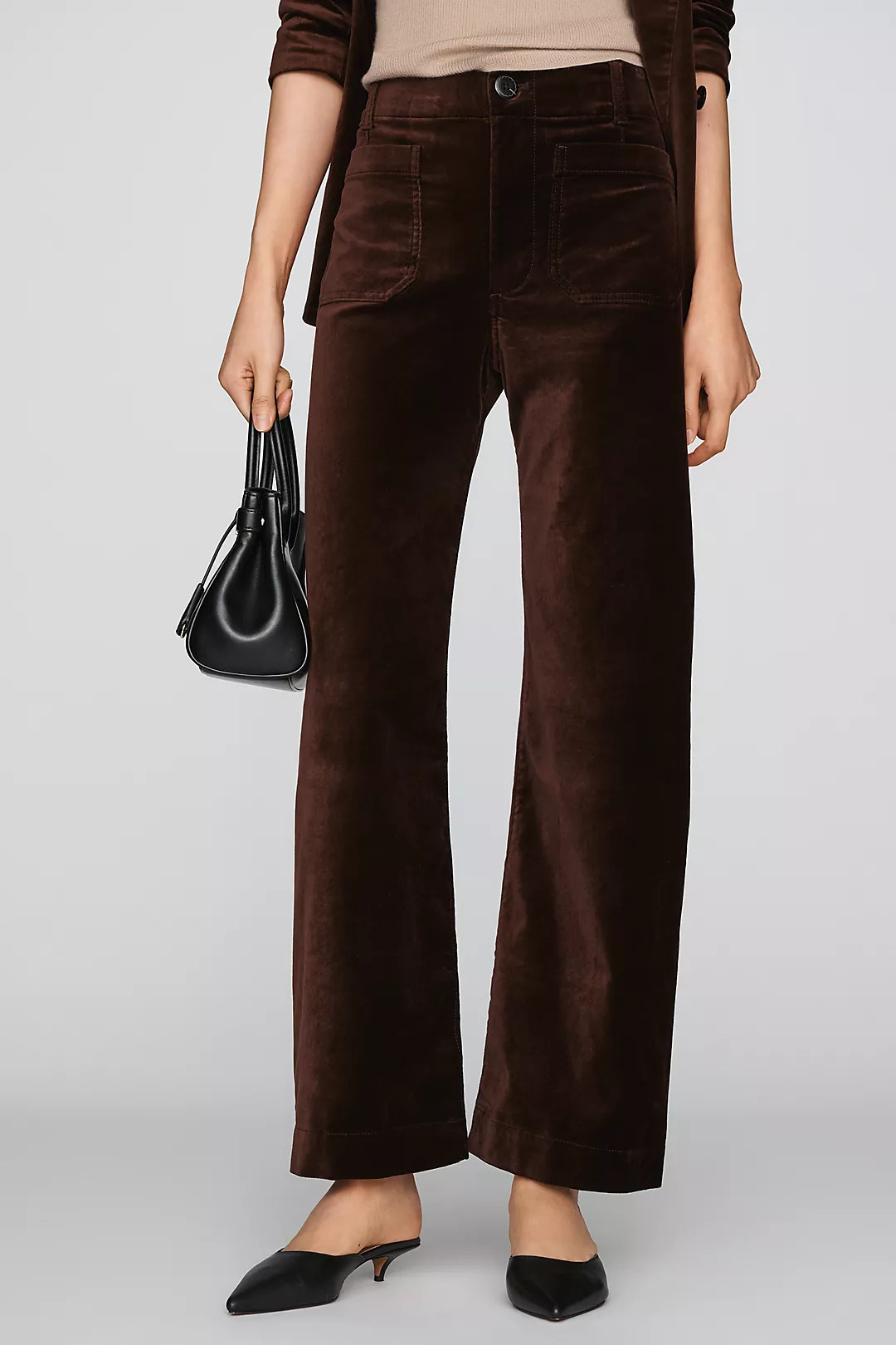 Maeve Colette Full Length Velvet Pants | Anthropologie (US)