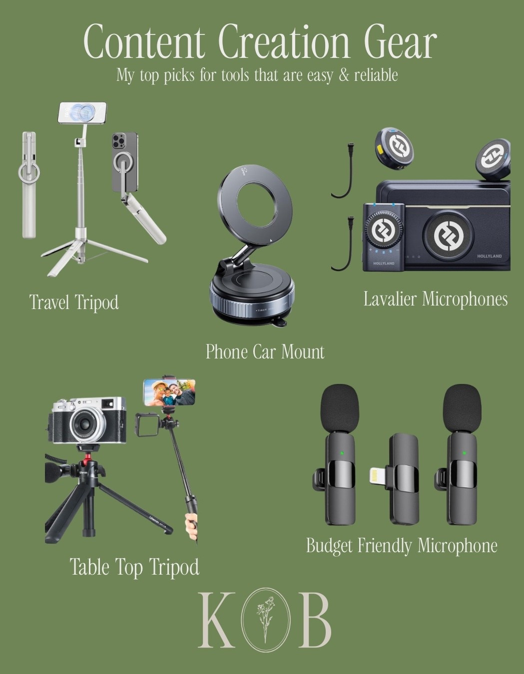 My favorite content creation gear - great for content creators who create from your iPhone.  