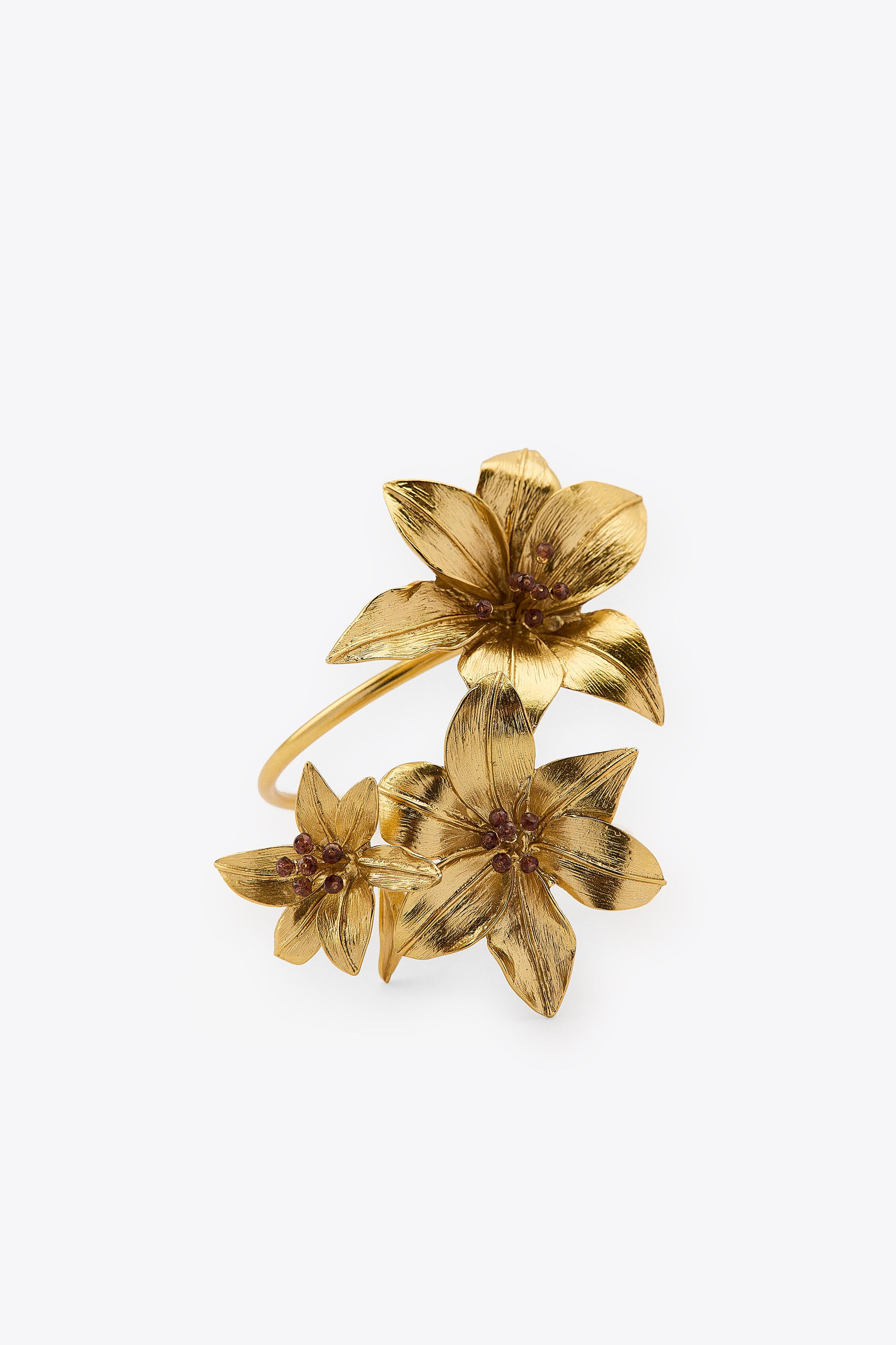 DOUBLE FLOWER BRACELET | Zara US