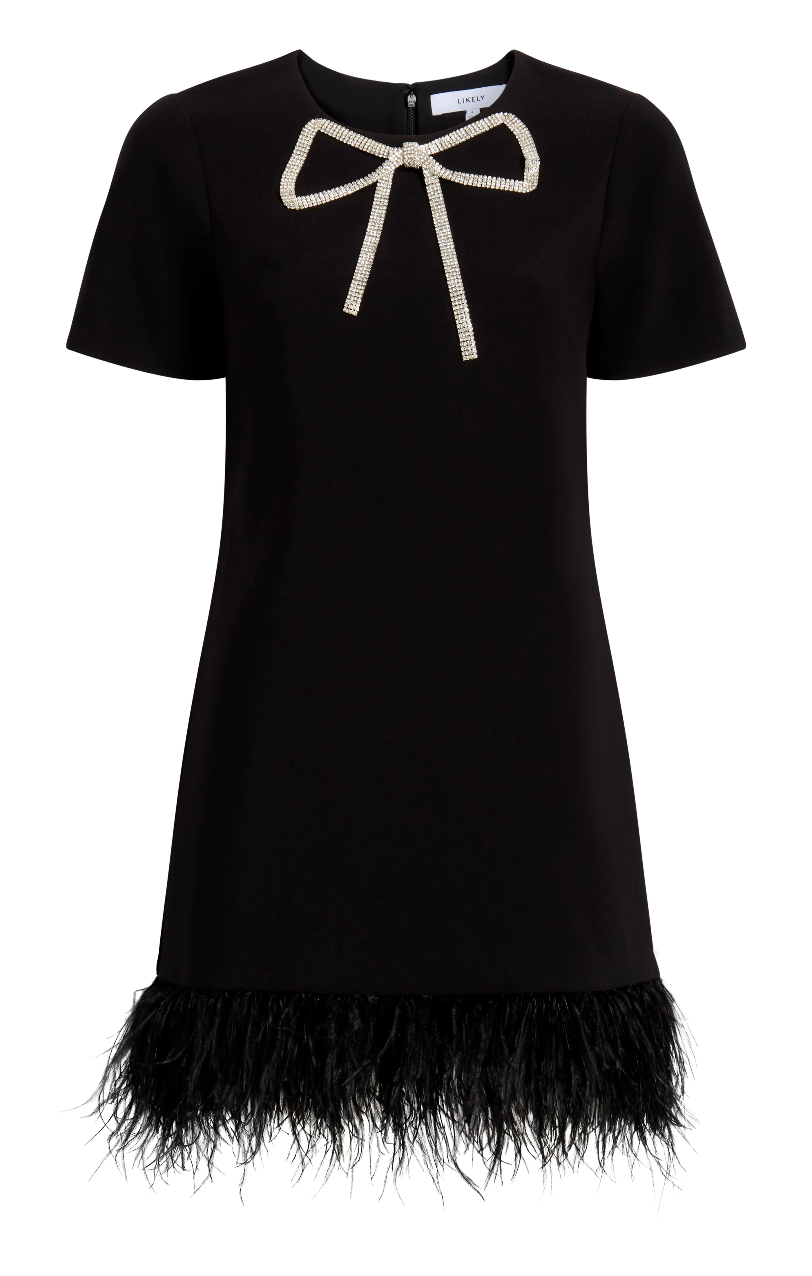 Jewel Bow Marullo Dress 10 / Black | LIKELY