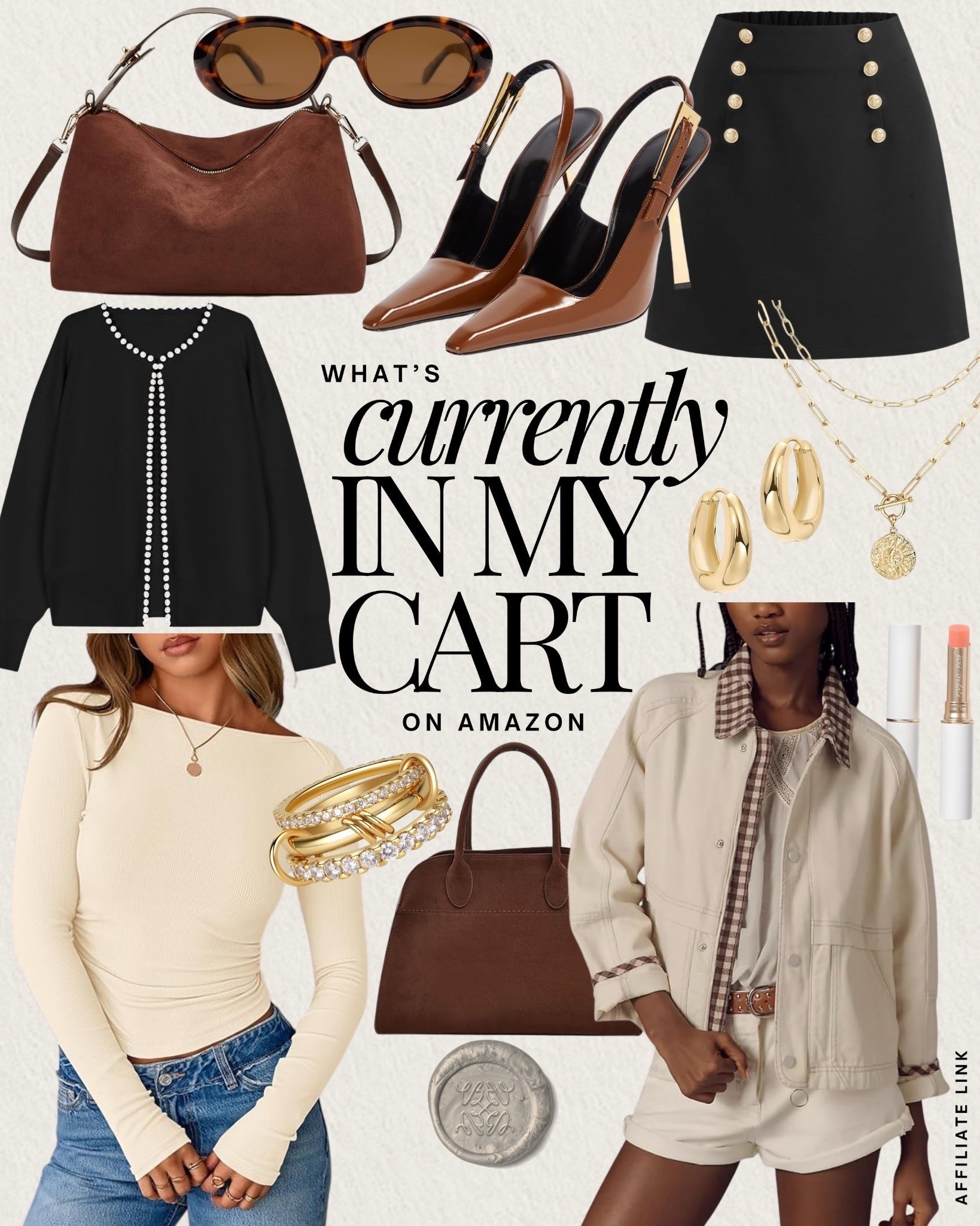 urrently in my cart 👜 Chic Amazon finds I’m eyeing for everyday wear — sleek neutrals, classic gold hoops, and the kind of basics that make getting dressed so much easier. Simple, polished, and under $100.

#AmazonFashion #LTKFallStyle #LTKFinds #AmazonFinds #FallOutfits #NeutralWardrobe #AffordableStyle #LTKMostLoved #LTKWishlist



#LTKSeasonal #LTKStyleTip #LTKFindsUnder50