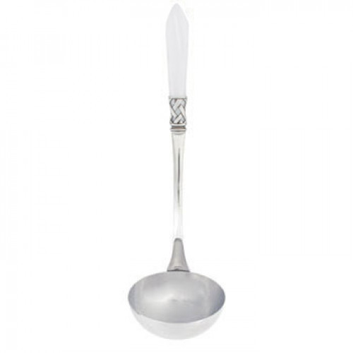 Vietri Aladdin Antique White Soup Ladle 11"L | Gracious Style
