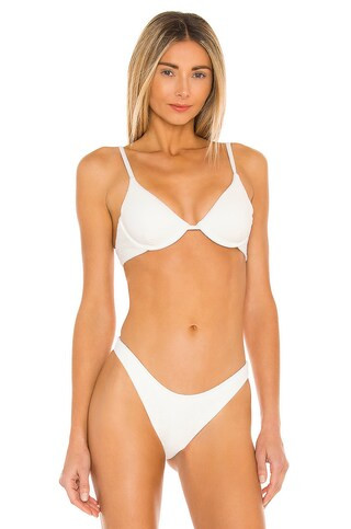 GIGI C Ruby Bikini Top in White from Revolve.com | Revolve Clothing (Global)
