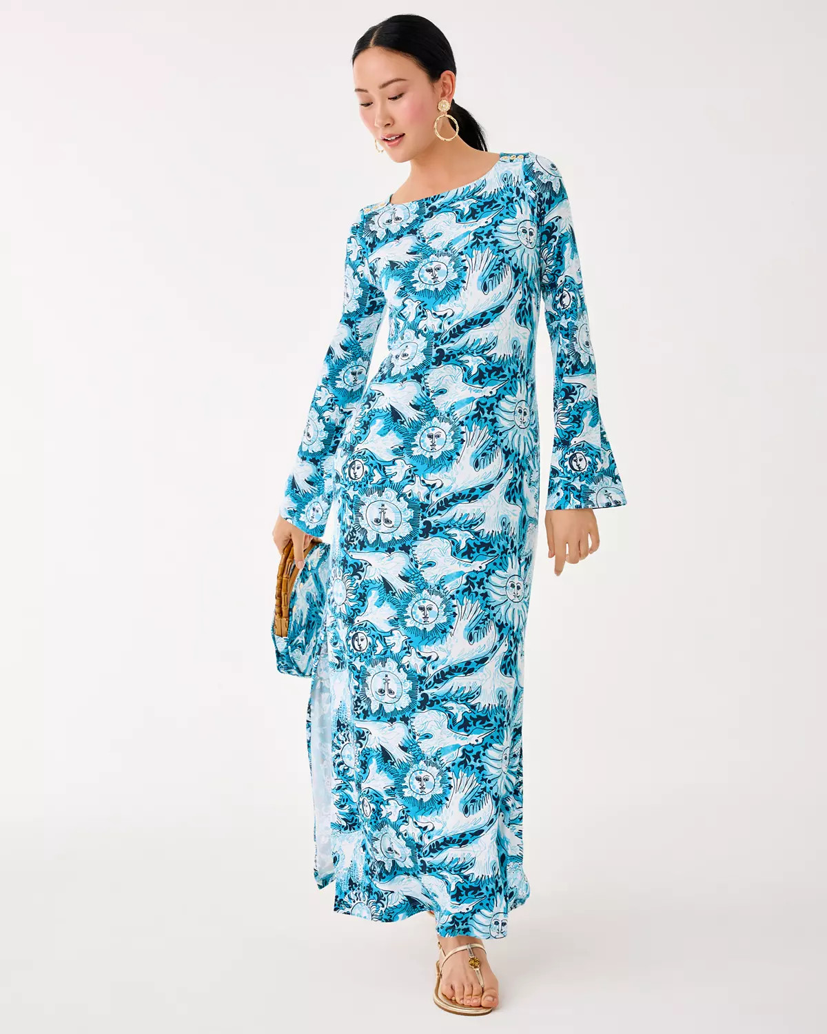 UPF 50+ Breena Long Sleeve Maxi Dress | Lilly Pulitzer