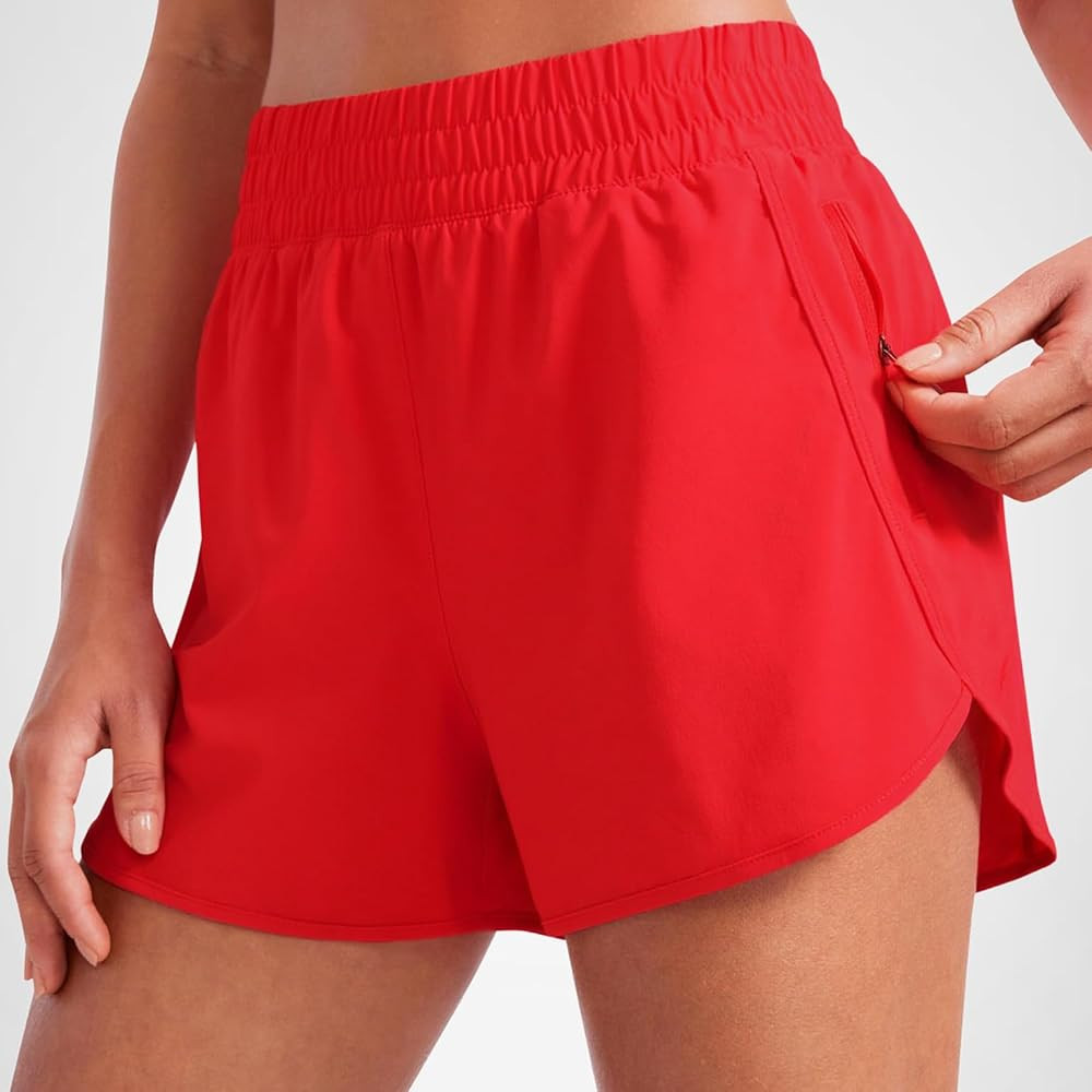 CRZ YOGA Dolphin Athletic Shorts for Women 3" - High Waisted Quick Dry for Running Workout Gym Tr... | Amazon (US)